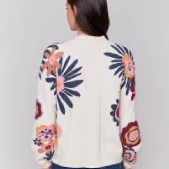 Charlie B Beige Women’s Manhattan Fields Knit Sweater Crew Neck Size Large - Picture 3 of 11